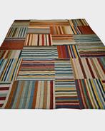 Groot Kelim Patchwork 300x250 wollen vloerkleed India, Kelim kilim flatweave wollen vloerkleed perzisch tapijt, Ophalen of Verzenden