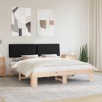 vidaXL Bedframe met Gevoerd Hoofdgedeelte Zwart 180 x 200 cm, Huis en Inrichting, Slaapkamer | Bedden, Verzenden, Nieuw, Zwart