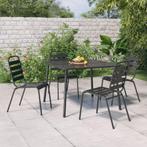 vidaXL Tuintafel 100x100x71 cm staal antracietkleurig, Tuin en Terras, Verzenden, Nieuw, Metaal