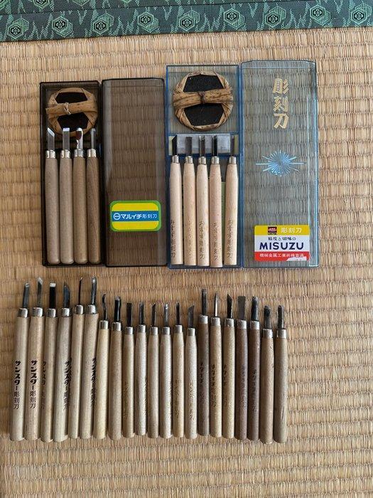 Hout, Staal Beitel - 15.5 cm, Antiek en Kunst, Antiek | Wandborden en Tegels