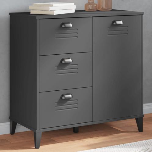 vidaXL Dressoir VIKEN 80x40x80 cm bewerkt hout, Huis en Inrichting, Kasten | Dressoirs, 25 tot 50 cm, Nieuw, 50 tot 100 cm, Overige houtsoorten