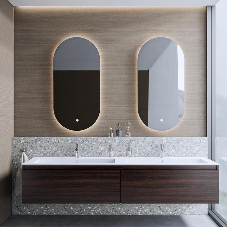 Badkamermeubelset BWS Anubis 160cm 2 Laden Sonama Charcoal, Doe-het-zelf en Verbouw, Sanitair, Bad, Nieuw, Ophalen of Verzenden