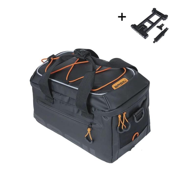Basil Basil Miles Tarpaulin MIK Fietstas 7L – Zwart/Oranje –, Fietsen en Brommers, Fietsaccessoires | Fietstassen, Nieuw, Verzenden
