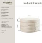 tectake® Poef Altu XL – Fluweellook Zithocker met Opbergruim, Verzenden, Zo goed als nieuw