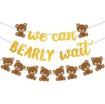 51-delige set Beer met ballon, cupcake toppers en rietjes, Verzenden, Nieuw, Versiering, Geboorte of Huwelijk