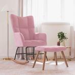 vidaXL Schommelstoel met voetenbank fluweel roze, Kinderen en Baby's, Verzenden, Nieuw