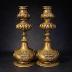 Kaarsenhouder (2) - Verguld brons, Antiek en Kunst