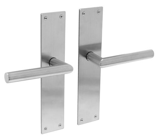 Deurklink Jura met schild blind geborsteld RVS, Doe-het-zelf en Verbouw, Hang- en Sluitwerk, Klink of Kruk, Nieuw, Rvs, Ophalen of Verzenden