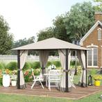 TRUUSK OUTSUNNY Tuinpaviljoen 3x3m Met Ventilatiegaten 4 Zij, Verzenden, Nieuw