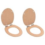 vidaXL Toiletbrillen 2 st met soft-close deksels MDF, Verzenden, Nieuw