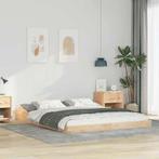 vidaXL Bedframe Bruin 140 x 220 cm Massief grenenhout, Huis en Inrichting, Slaapkamer | Bedden, Verzenden, Nieuw, Bruin, Hout