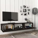 [en.casa] Tv-meubel Vihti zwevend 180x31x29,5 cm eiken zwart, Nieuw, Verzenden