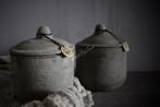 Mooie stenen pot met deksel Old barn 16 x 15 cm, Huis en Inrichting, Woonaccessoires | Vazen, Ophalen of Verzenden, Nieuw