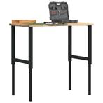 vidaXL Werkbank 100x60x(71,5-98) cm massief eikenhout, Doe-het-zelf en Verbouw, Werkbanken, Verzenden, Nieuw