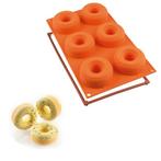 Silikomart Siliconen Bakvorm Donuts (6x) Ø7,5x2,8cm, Verzenden, Nieuw