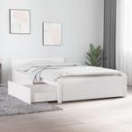 vidaXL Bedframe met lades wit 100x200 cm, 100 cm, Eenpersoons, Verzenden, Wit