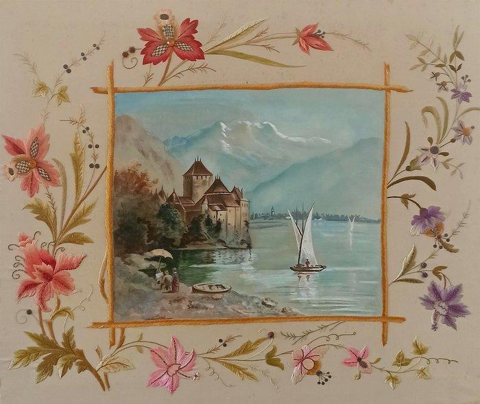 Italiaanse school (XX) - Chillon Castle, Antiek en Kunst, Kunst | Schilderijen | Klassiek