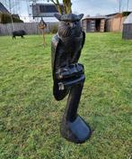 Beeld, XL Owl 100cm - 100 cm - gegoten steen