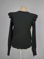 Vila black ribbed knit top with ruffle shoulders, Kleding | Dames, Tops, Verzenden, Nieuw