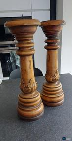 Kandelaar (2) - Hout - Uniek, Antiek en Kunst