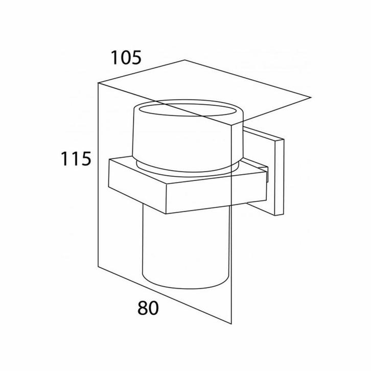 Bekerhouder Tiger Items Enkel Mat Glas Chroom, Doe-het-zelf en Verbouw, Sanitair, Ophalen of Verzenden