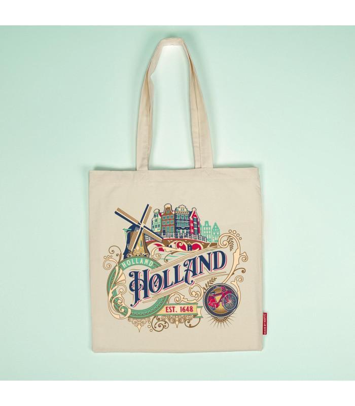 Tas katoen ornaments Holland - wit, Kleding | Heren, Schoenen, Nieuw, Ophalen of Verzenden