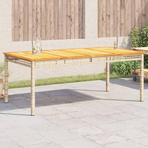 vidaXL Tuintafel 180x90x75 cm poly rattan en acaciahout, Tuin en Terras, Tuintafels, Nieuw, Verzenden