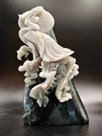 Oude Serpentine Group Dragon Phoenix - Hoogte: 111.8 mm -