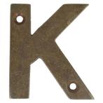 Letter klein K, brons antiek, Verzenden, Nieuw