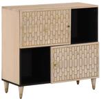 vidaXL Bijzetkast 80x33x75 cm massief mangohout, Huis en Inrichting, Kasten | Buffetkasten, Verzenden, Nieuw, 50 tot 100 cm, Minder dan 100 cm