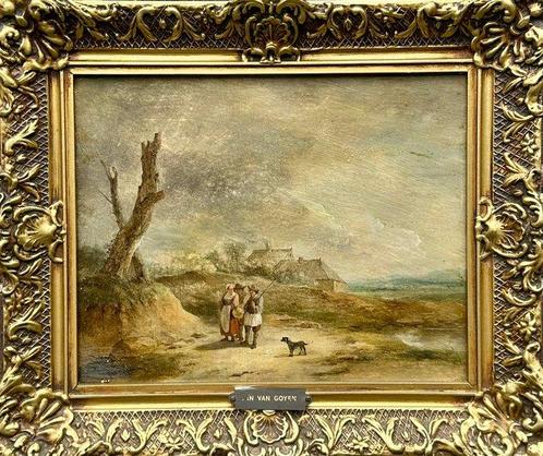 Jan Van Goyen (Dutch 1596-1656) follower - A Pastoral Scene, Antiek en Kunst, Kunst | Schilderijen | Klassiek