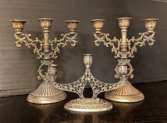 stile barocco - Kaarsenhouder (3) - Legering, Antiek en Kunst, Curiosa en Brocante