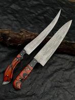 Keukenmes - Keukenmes - Handgemaakte Damascus-messen,, Antiek en Kunst