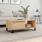 vidaXL Salontafel 90x50x36,5 cm bewerkt hout sonoma, Huis en Inrichting, Tafels | Salontafels, 50 tot 100 cm, Verzenden, Nieuw