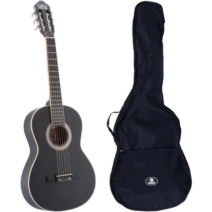LaPaz C30BK klassieke gitaar 3/4-formaat zwart + gigbag, Muziek en Instrumenten, Overige Muziek en Instrumenten, Verzenden