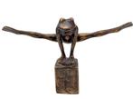 Beeldje - Jumping frog - Brons