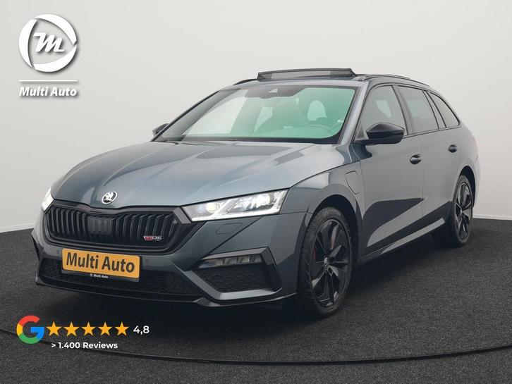 Zakelijke Lease |  Škoda Octavia Combi 1.4 TSI RS iV Plug In, Auto's, Skoda, Onderhoudsboekje, Lease, Zwart, Automaat, Stationwagon