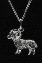 Zilveren Sterrenbeeld Ram ketting hanger - groot, Verzenden, Nieuw