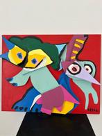 Karel Appel (1921-2006) - Jumping fox with Green virgin