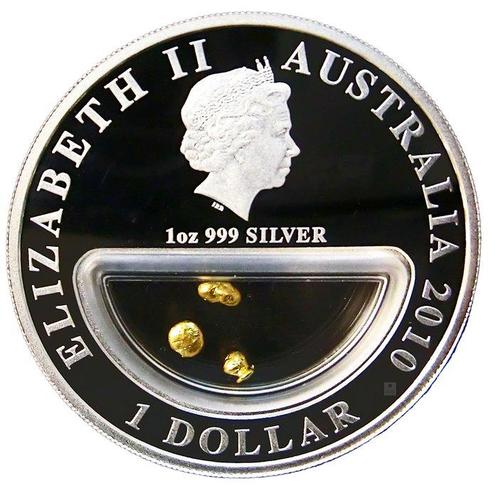 Australië. 1 Dollar 2010 Treasures of Australia Gold Nuggets, Postzegels en Munten, Munten | Europa | Niet-Euromunten