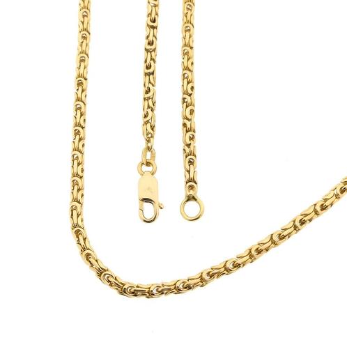 Gouden koningsschakel ketting | 45 cm (lange gouden ketting), Sieraden, Tassen en Uiterlijk, Kettingen, Overige kleuren, Gebruikt