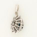 Hanger - 18 karaat Witgoud - 1.35ct. tw. Saffier - Diamant