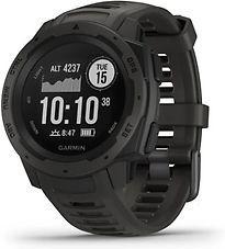 Garmin Instinct 45 mm zwart met een zwarte siliconen, Telecommunicatie, Mobiele telefoons | Toebehoren en Onderdelen, Gebruikt