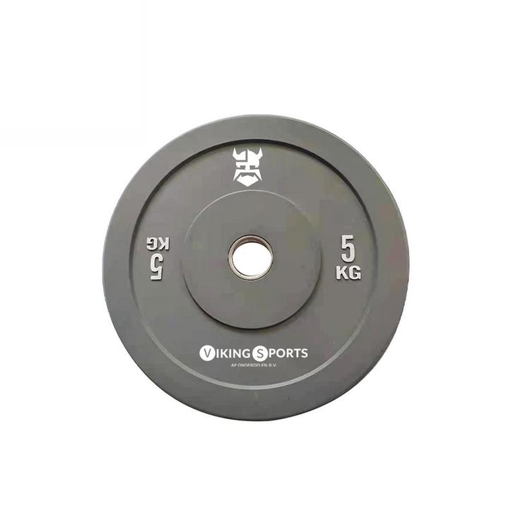 Bumper Plate 5kg | RVS Ring | Premium | OP=OP, Sport en Fitness, Fitnessmaterialen, Armen, Nieuw, Halterschijven, Ophalen of Verzenden