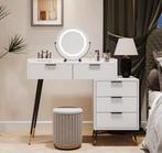 Kaptafel met LED-Spiegel – Wit, Modern en Functioneel Design, Verzenden, Nieuw