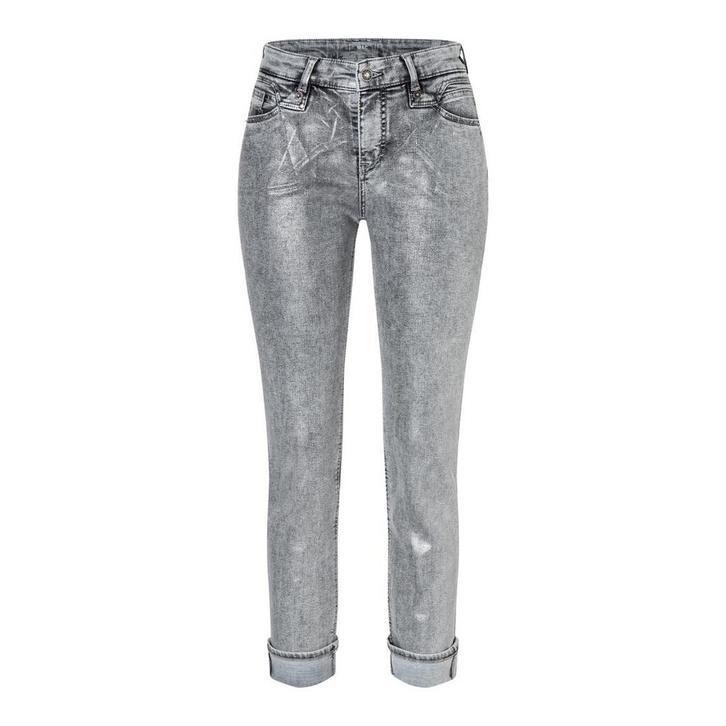 MAC • zilver coated Rich Slim jeans • 36, Kleding | Dames, Spijkerbroeken en Jeans, Grijs, Nieuw, Verzenden