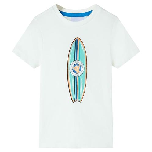 vidaXL Kindershirt met korte mouwen 128 ecru, Kinderen en Baby's, Kinderkleding | Overige, Nieuw, Verzenden