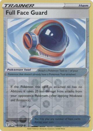 full face guard 148/203 reverse holo evolving skies, Hobby en Vrije tijd, Verzamelkaartspellen | Pokémon, Losse kaart, Nieuw, Foil