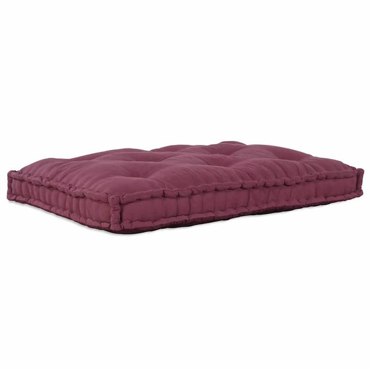 vidaXL Pallet Sofa Kussen Bordeaux Stof, Huis en Inrichting, Woonaccessoires | Kussens, Rood, Nieuw, Verzenden