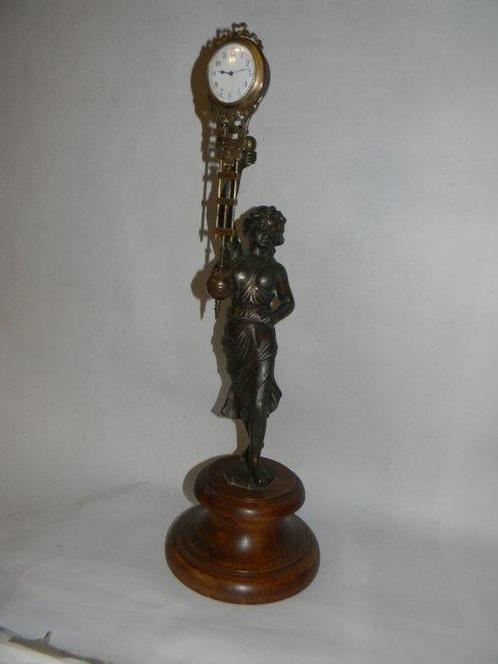 Mystery klok - Junghans Jugendstil Metaal, hout - 1900-1910, Antiek en Kunst, Antiek | Klokken